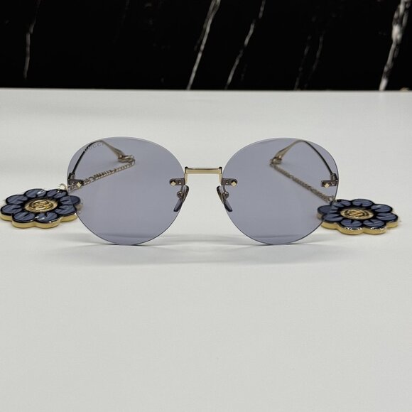 NEW GUCCI GG1149S 006 WITH EARRINGS GOLD WOMEN GUCCI SUNGLASSES main image 9